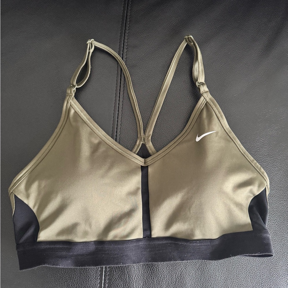 Nike Khaki and Black Sports Bra